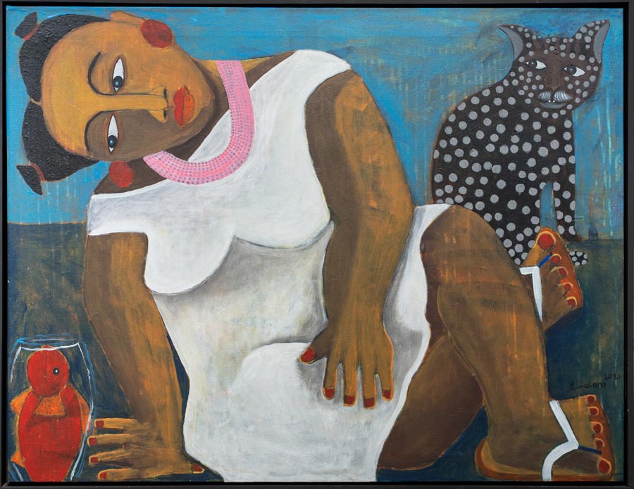Nostalgia_Everaldo Matonse_The woman with a cat and fish