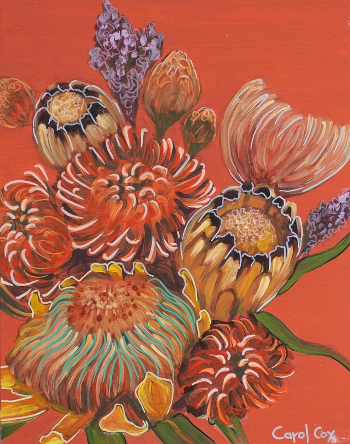 Nostalgia__Carol Cox_Fynbos botanical bliss red