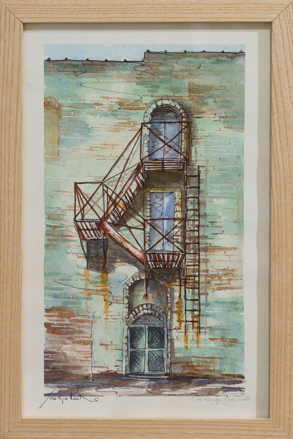 Wabi Sabi_Jocelyn Reitz_Fire escape green wall